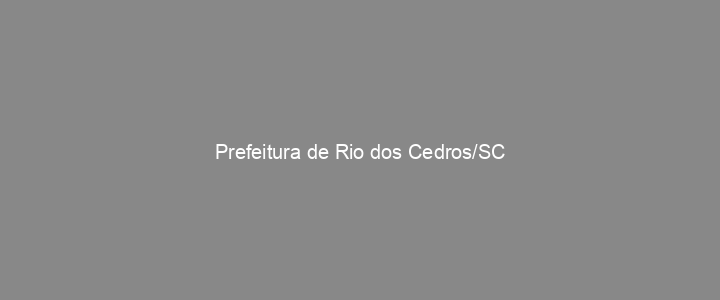 Provas Anteriores Prefeitura de Rio dos Cedros/SC